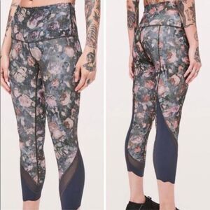 Lululemon Wunder Under Crop II Leggings Special Edition Scallop Frosted Rose Mel